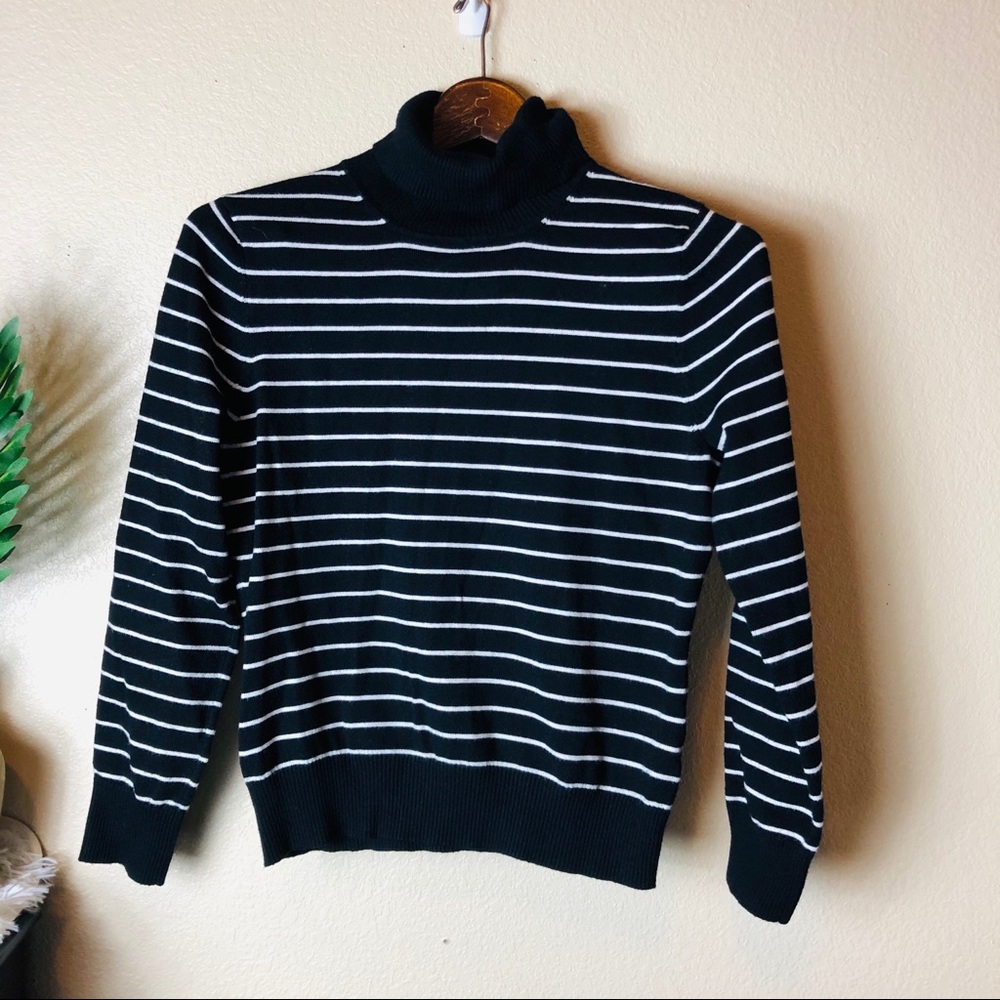 🛍Stripe Turtleneck Sweater NWOT Top